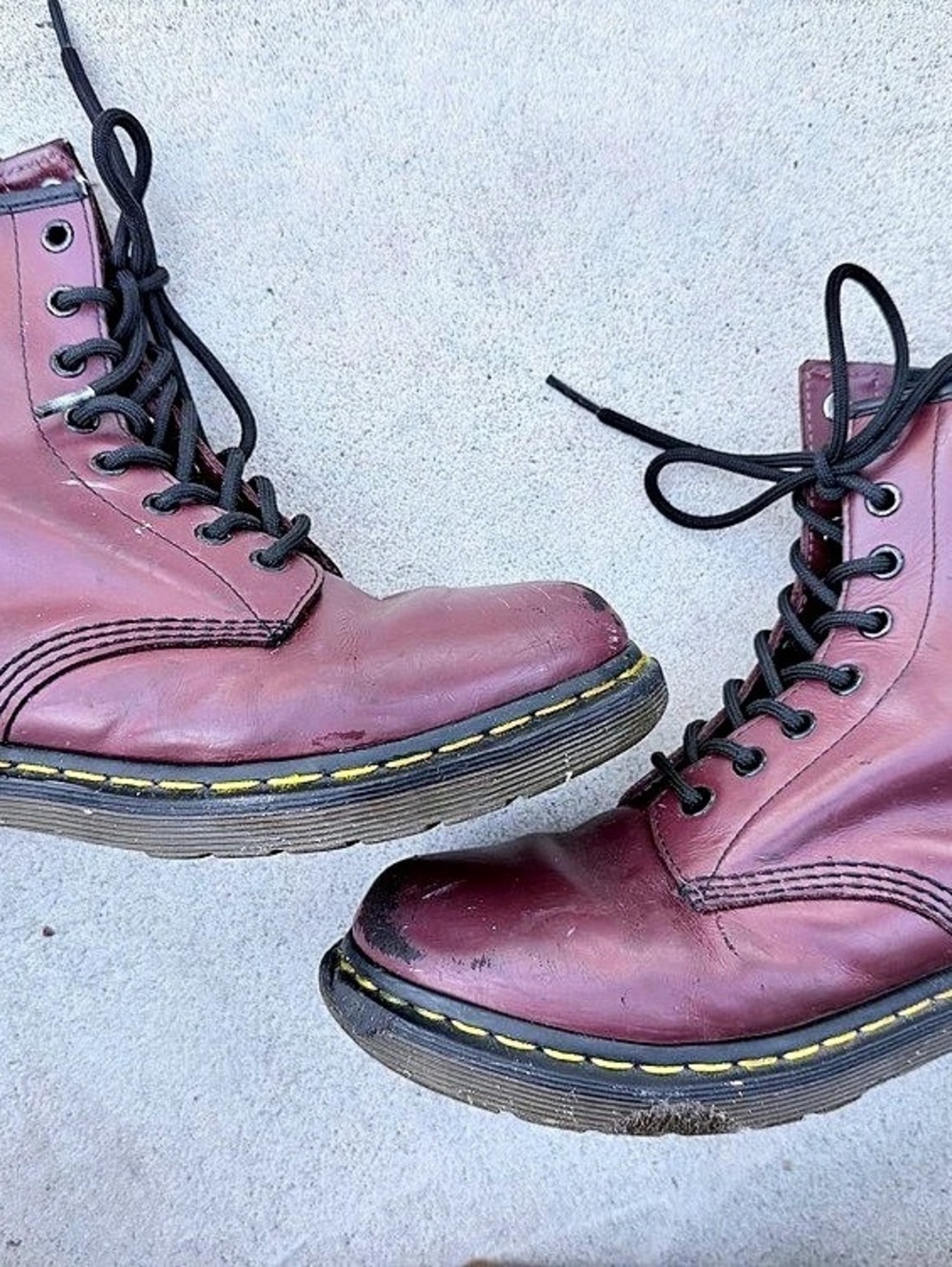 Dr. Martens 1460 Leather Combat Boots Burgundy women’s US 8 / EU 39